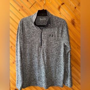NWOT men’s grey quarter zip heat gear pullover men’s medium